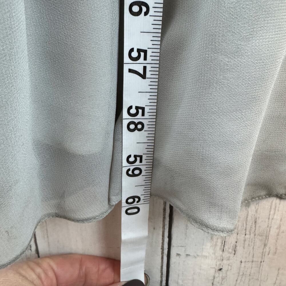 Birdy Grey Dove Gray Chiffon Devin Convertible Bridesmaid Dress With Slit Large - Picture 16 of 16